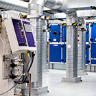 ventilation system including piping and ducting